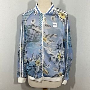 Anta Track Jacket Womens XL Blue Tropical Activewear Casual‎